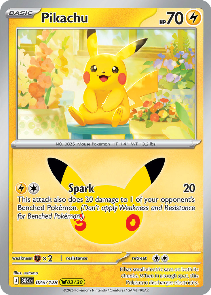 Pikachu, 025/128