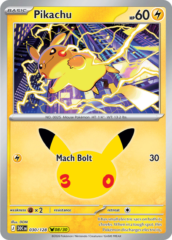 Pikachu, 030/128