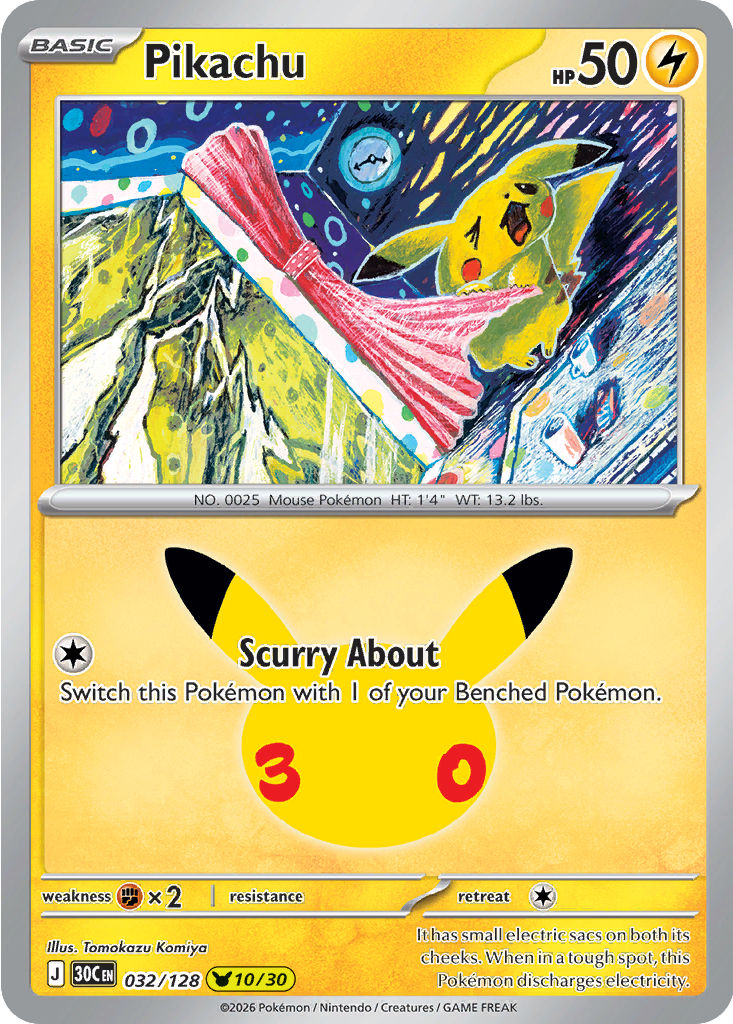 Pikachu, 032/128
