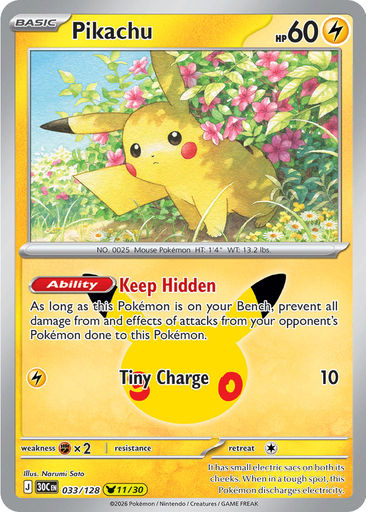 Pikachu, 033/128