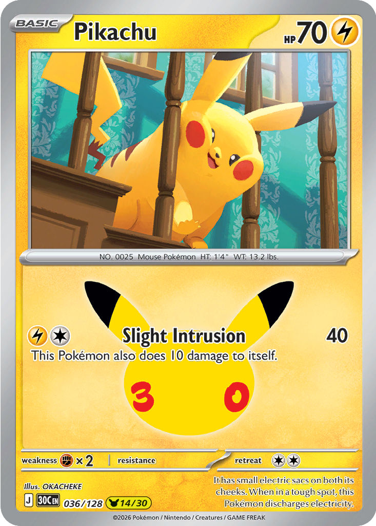 Pikachu, 036/128