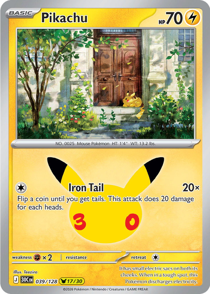 Pikachu, 039/128