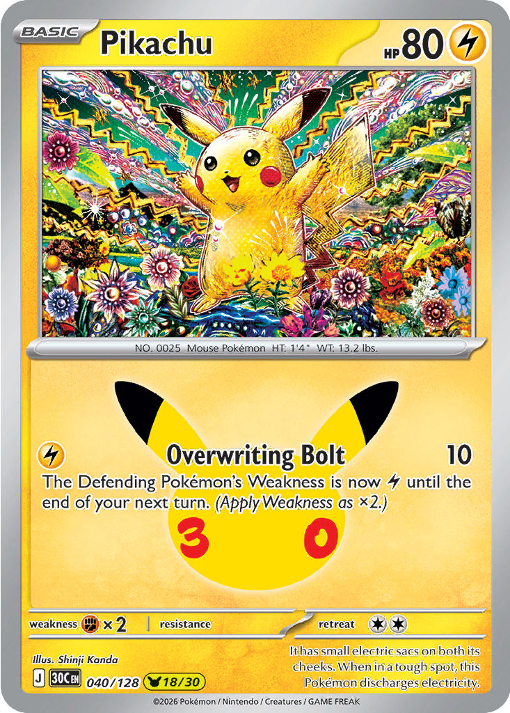 Pikachu, 040/128