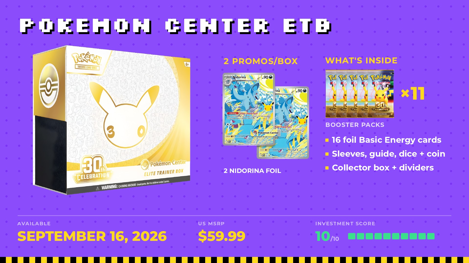 Pokémon Center Elite Trainer Box: Two Nidorina promos, one stamped