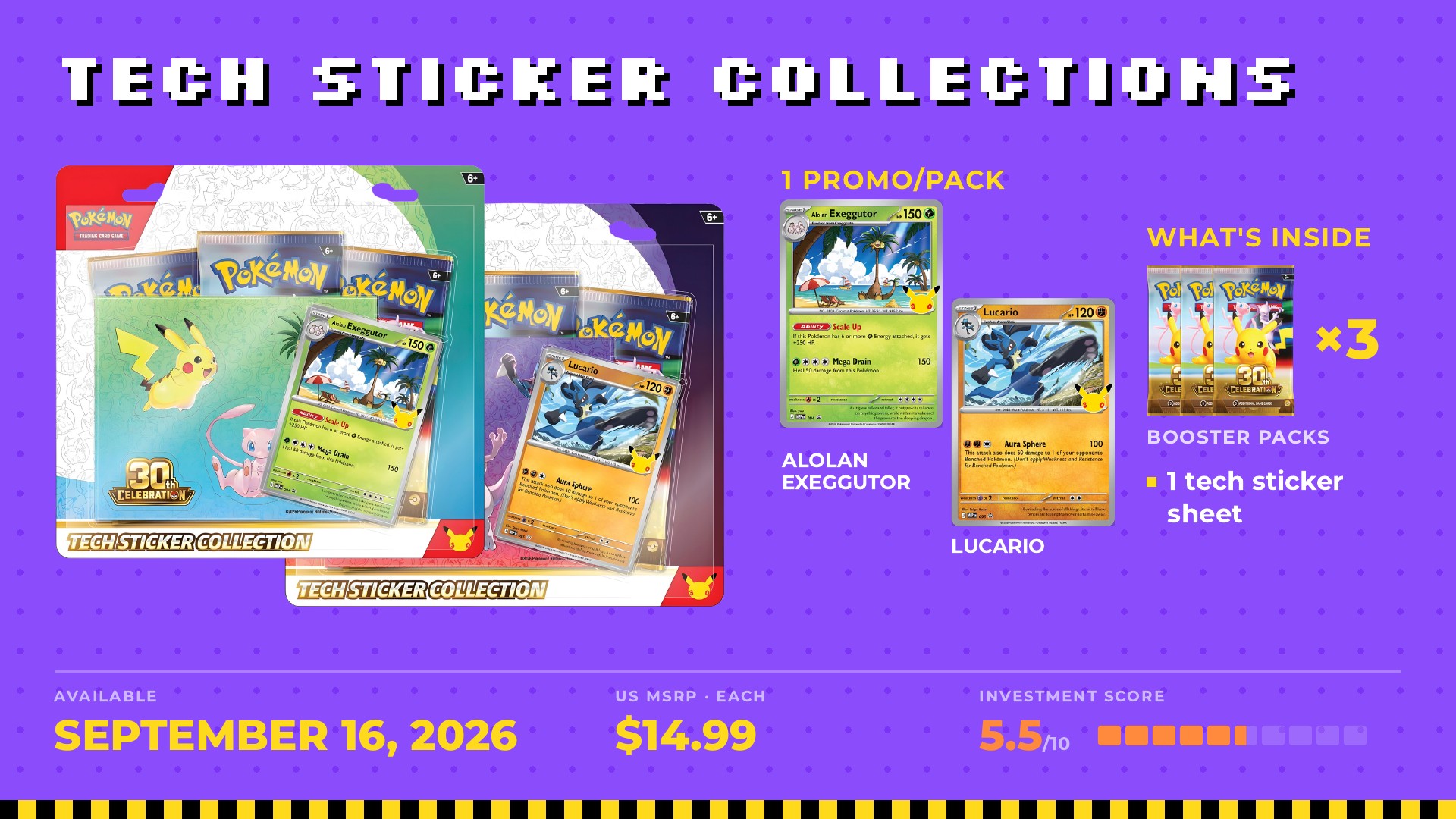 Tech Sticker Collections: Alolan Exeggutor or Lucario promo