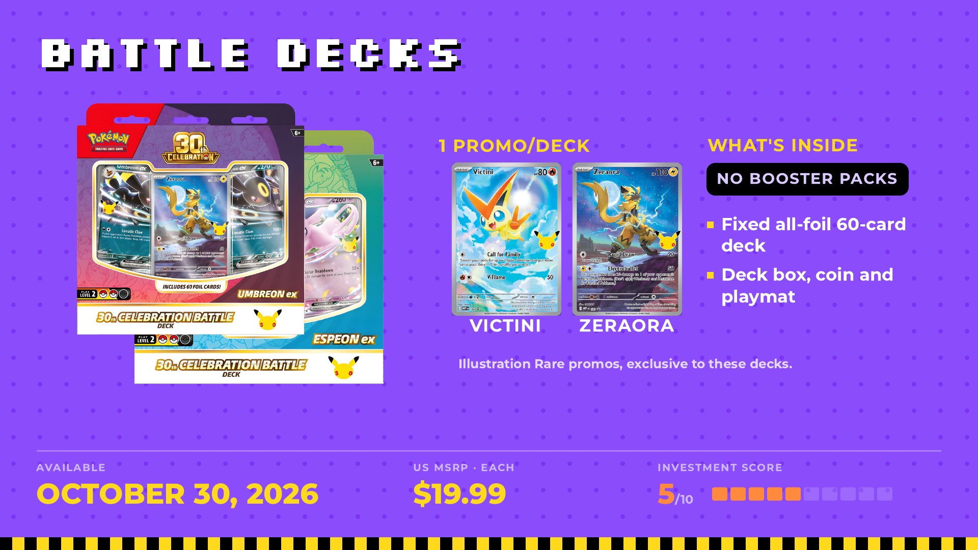 Espeon ex and Umbreon ex Battle Decks: Fixed 60-card deck with an exclusive illustrated card