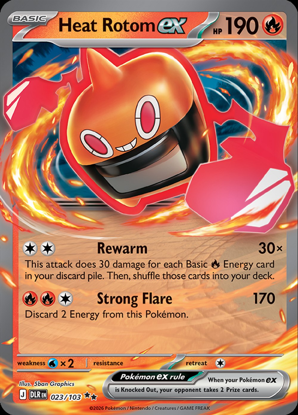 Heat Rotom ex, English checklist 023/103, English image
