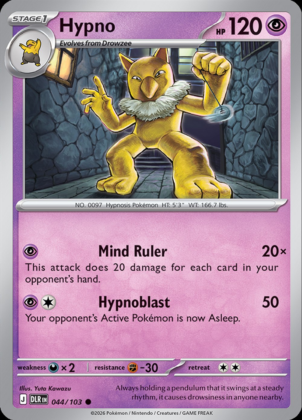 Hypno, English checklist 044/103, English image