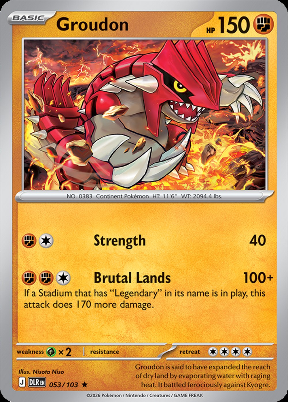 Groudon, English checklist 053/103, English image