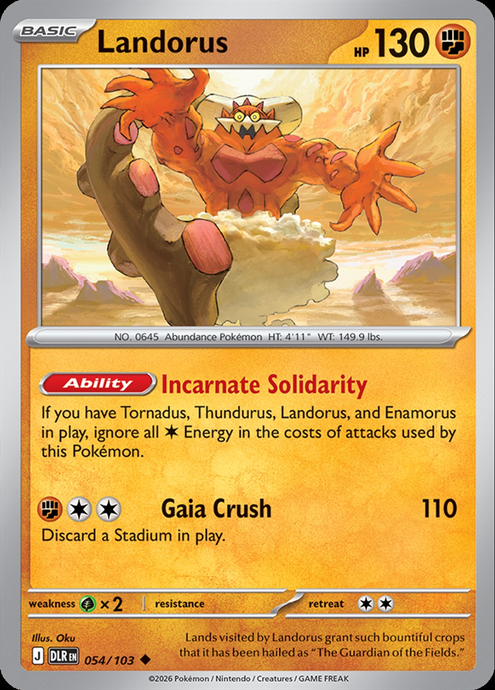 Landorus, English checklist 054/103, English image