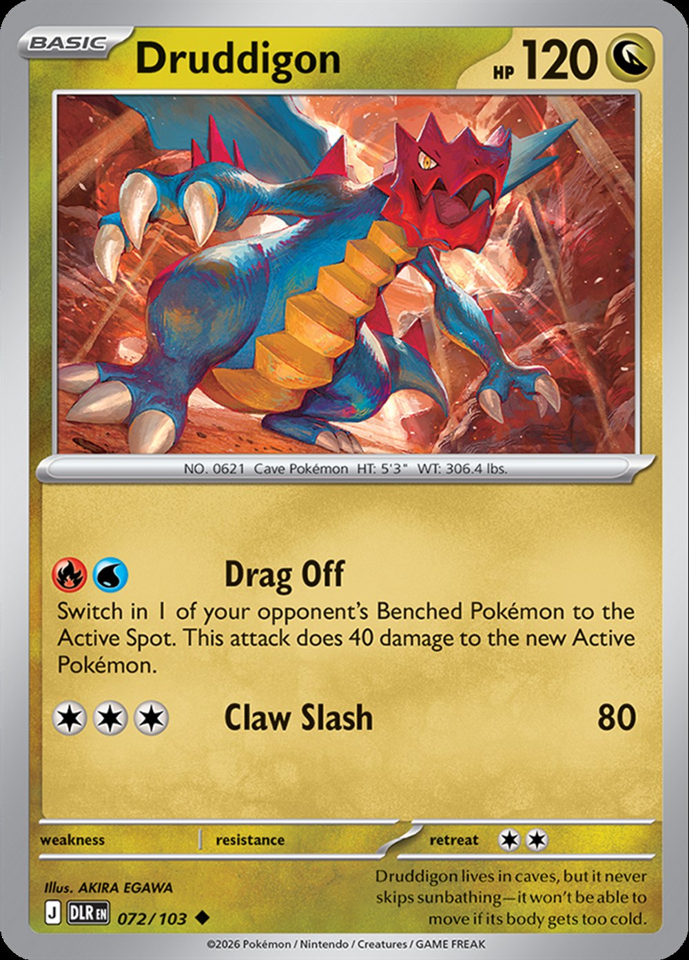 Druddigon, English checklist 072/103, English image
