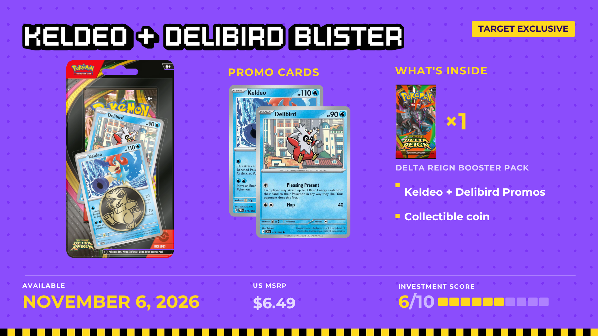 Two featured cards, a coin and one booster ,  original Side Quest episode graphic