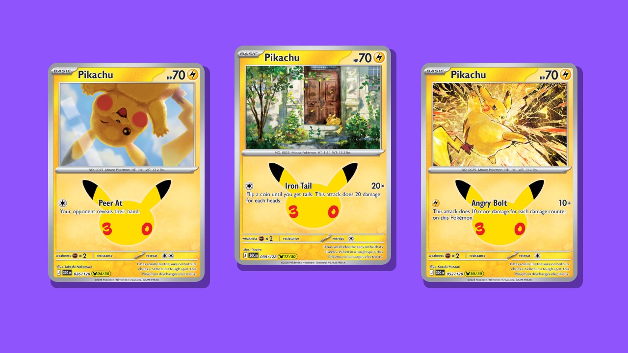 Meet All 30 Pikachu Cards in 30th Celebration ,  SQ guide artwork