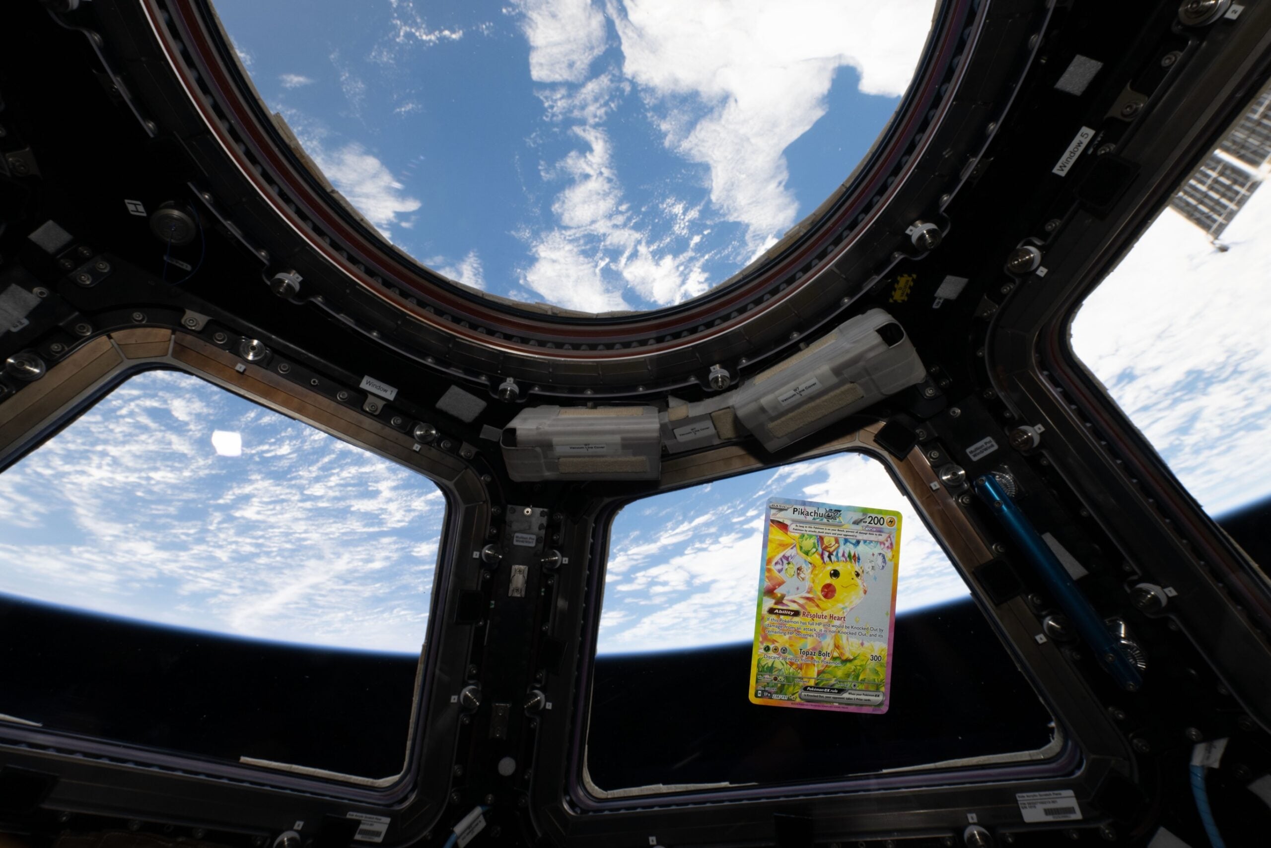 Pikachu and Minior cards reach the International Space Station